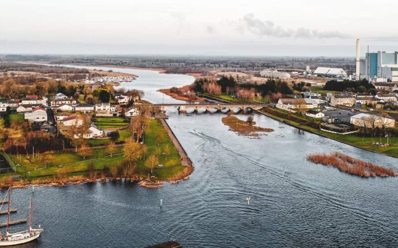 Aerial view of Lanesborough-Ballyleague and Lough Ree