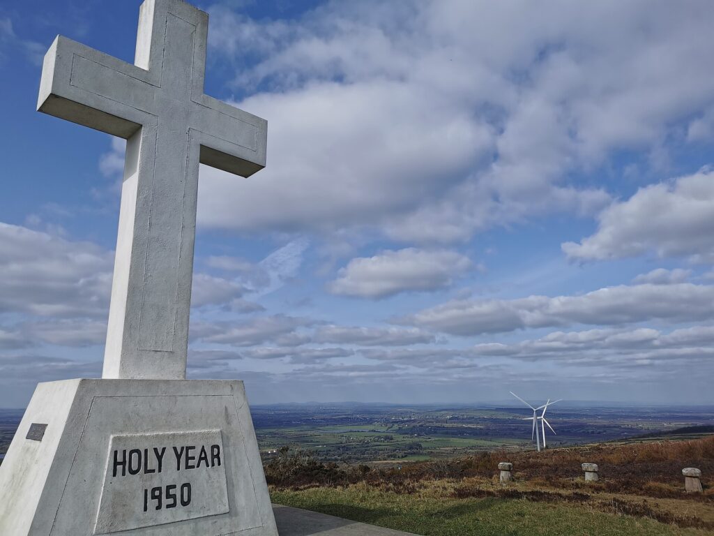 Holy Year cross on the summit of Sliabh Bawn